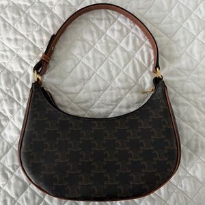 Celine Triomphe Ava Canvas and Leather Bag